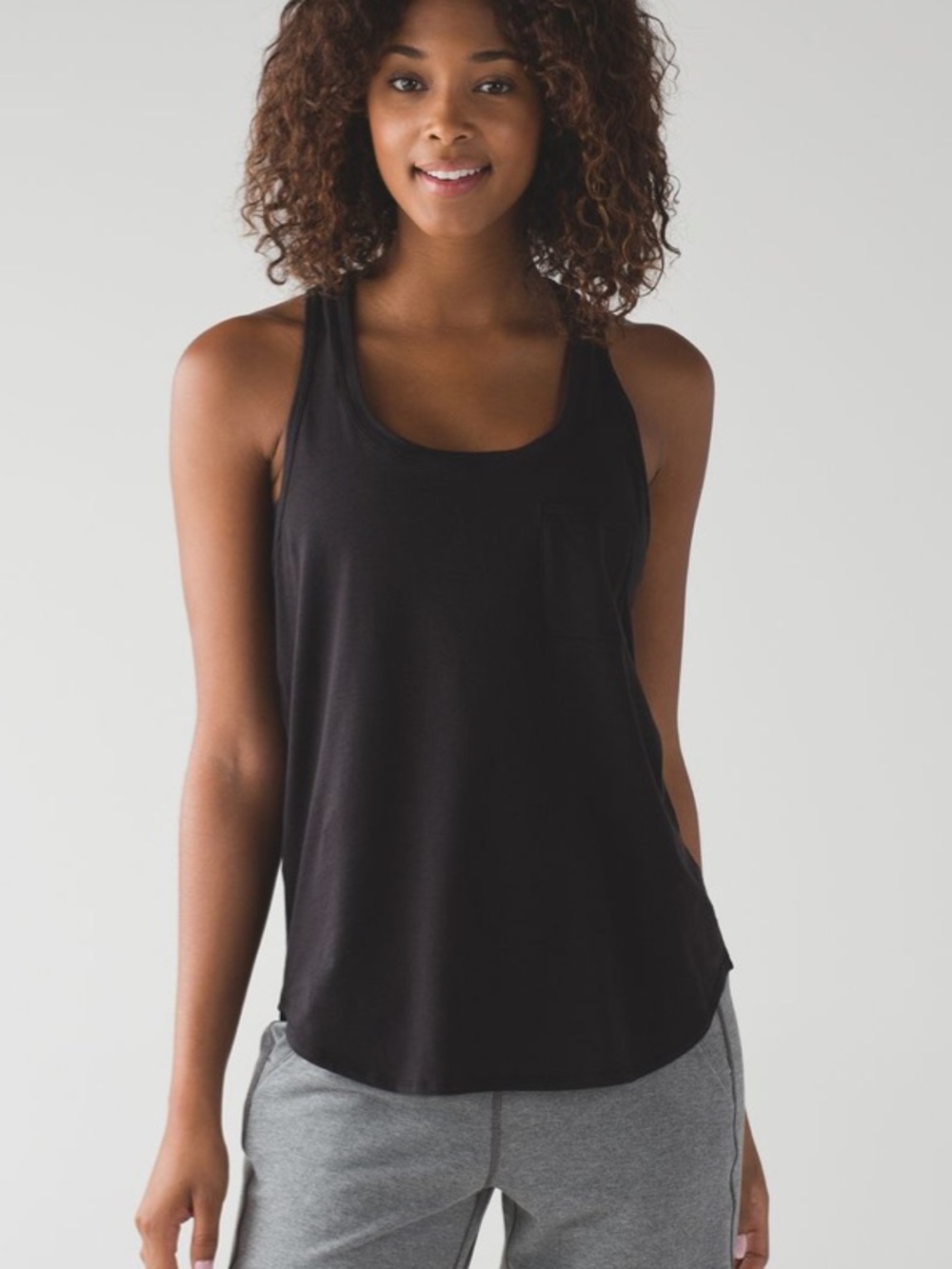 Lululemon Yogi Racer Back III Tank Black Women’s Size 6